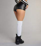 Bold Energy Faux Leather Hot Shorts